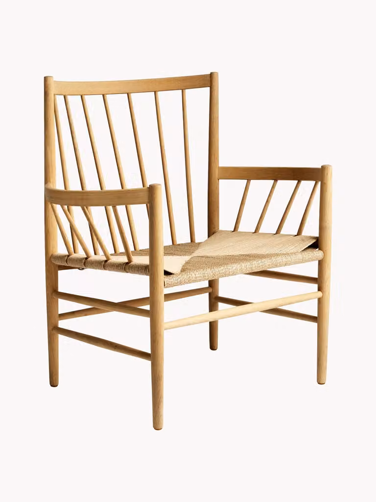 FDB Møbler Mid-century handgeweven lounge armstoel voor volwassenen
