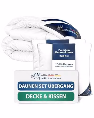 DormiGood Premium Donzen All-Season Dekbedset met Kussen, 2-delig, Dekbed 140 x 220 cm en Kussen 80 x 80 cm, met Donzen Vulling