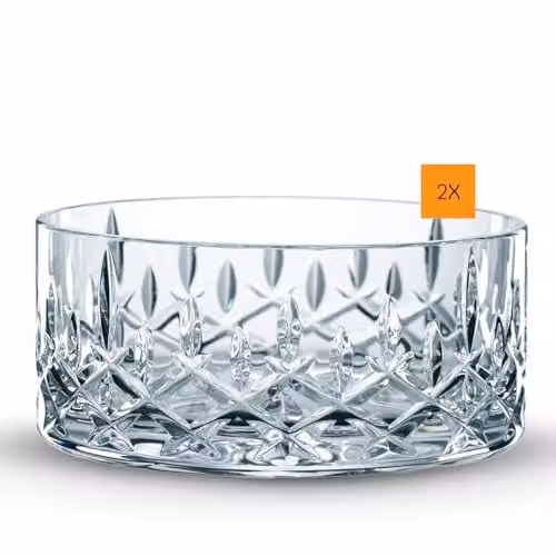 Nachtmann Noblesse schalen, 2-delige set van kristalglas, transparant, Diameter: 11 cm