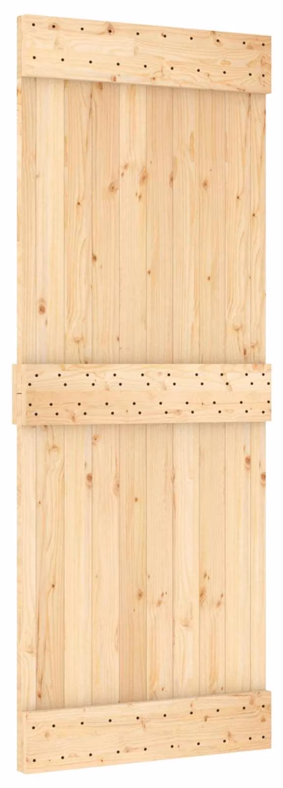 vidaXL Schuifdeur NARVIK, natuurlijk en zwart, B: 80 cm, H: 210 cm (213,5 cm)