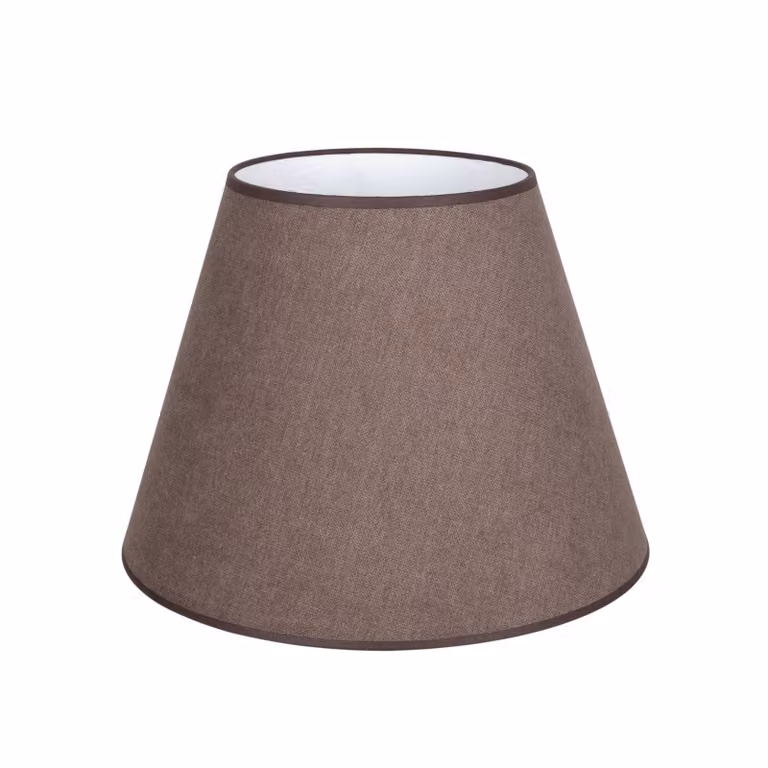 Duolla Cone kap in bruin textiel, Hoogte: 30 cm
