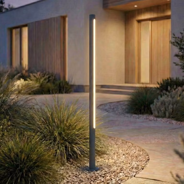 Lindby Liravel LED tuinpadverlichting, zwart of wit, Hoogte: 115 cm, IP65, Modern aluminium design voor tuin en terras