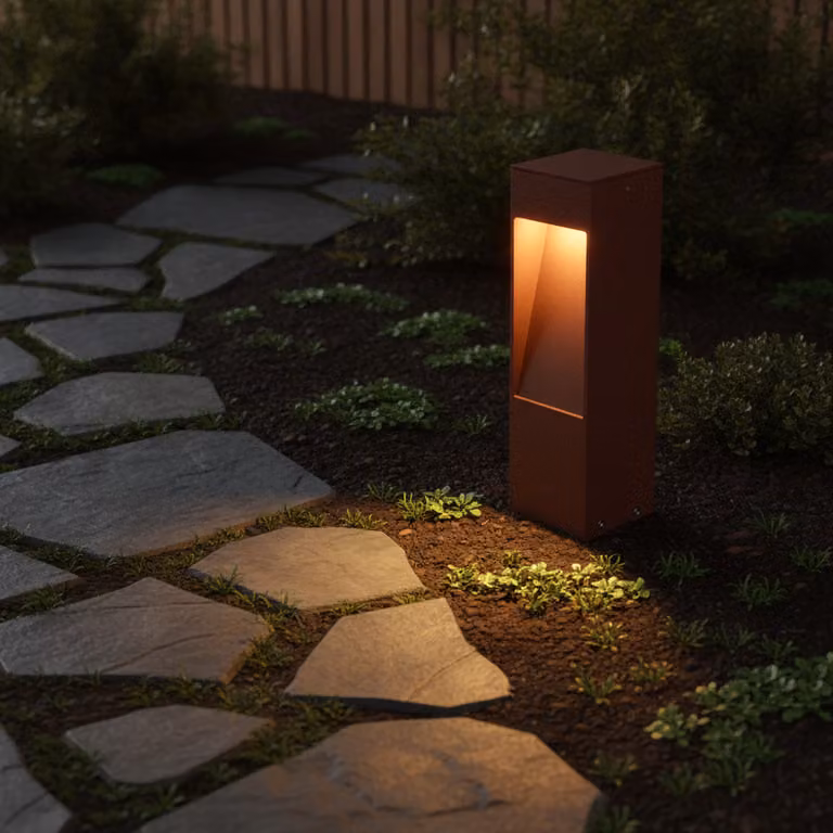 Lyora Tuinlamp Maddi LED-padverlichting roestbruin 30cm