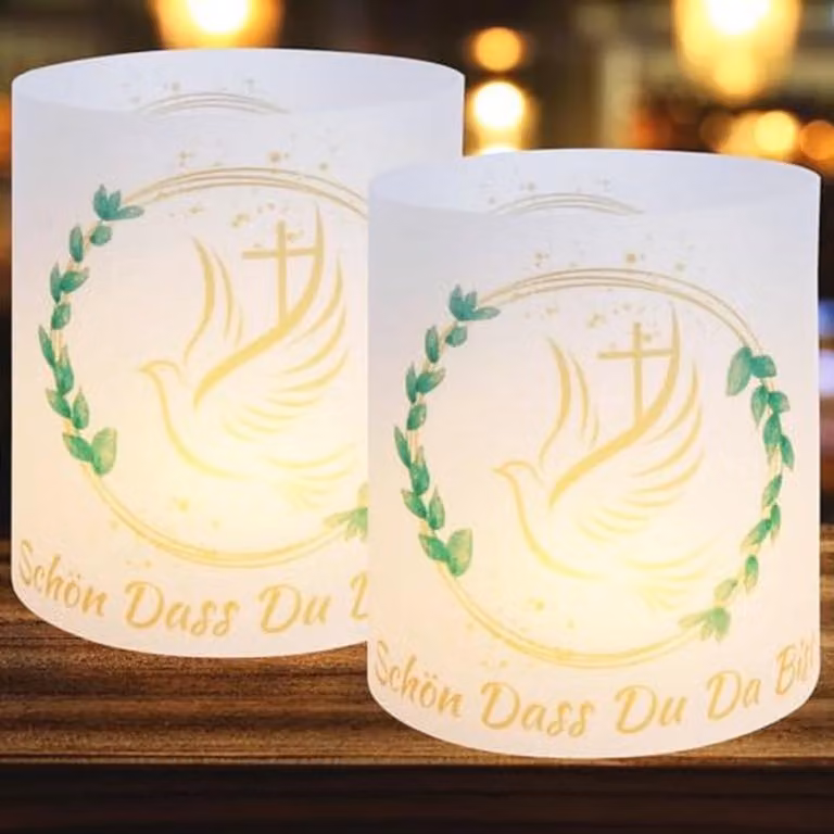 Set van 12 Communie Lantaarns voor Tafeldecoratie en Kaarsen