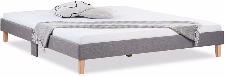 Homestyle4u Gestoffeerd Tweepersoonsbed Grijs - 180 x 200 cm