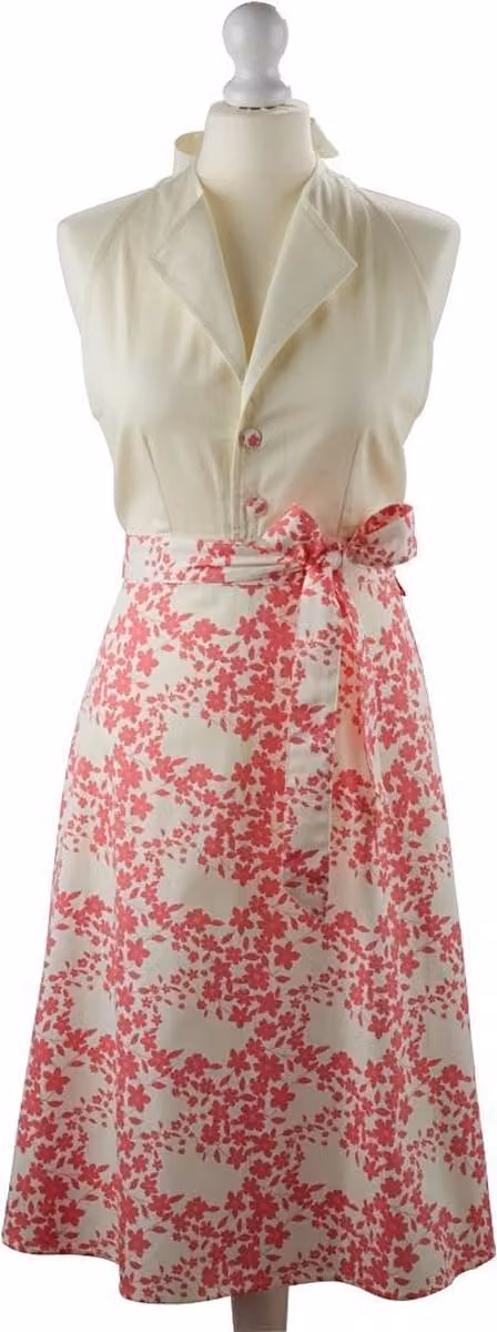 Pinnygirls Keukenschort Roll With It - Roze/Crème - B/D/H: 5 x 50 x 103 cm