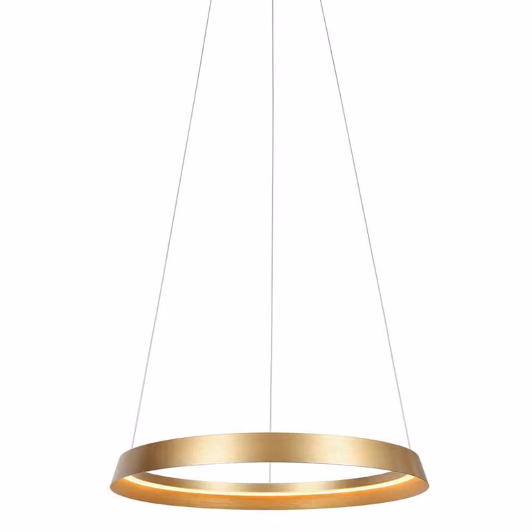 Steinhauer Ringlux moderne hanglamp met LED ring in goud/messing, Ø 60 cm, dimbaar en verstelbaar in hoogte