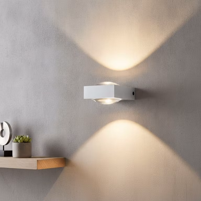 Artdelight Led muurspot Jena grijs - 2x3W - 2700K warm wit