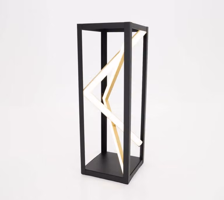 Stars of Light Penela Design LED-tafellamp zwart en goud/messing, B/D/H: 15 x 43 x 15 cm