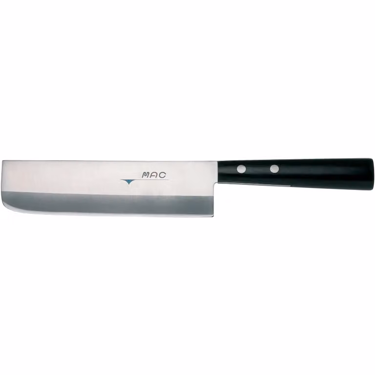 MAC Santoku groentehakmes met Japanse houten handgreep, 17 cm, Zwart