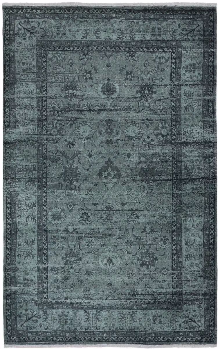 TESSO LIVING Kilim Vintage Vloerkleed - Boho Stijl - Groen - Rechthoekig - Katoen en Polyester