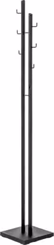 HAKU Staande kapstok zwart metaal modern B: 29 cm, H: 176 cm, D: 29 cm