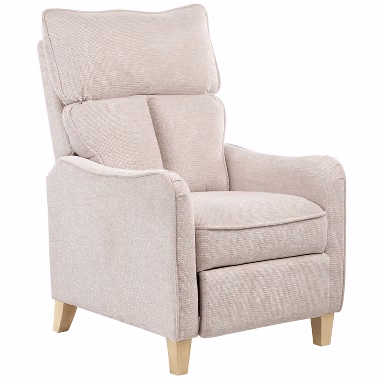 Beliani Royston Retro Relax Fauteuil - Lichtbeige - Polyester