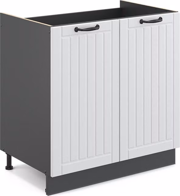 Vicco Fame-Line Wastafelkast Wit Landhuis zonder werkblad, Breedte: 80 cm