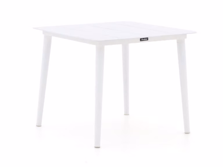 Manifesto Furniture Vierkante Tuintafel van Wit Gepoedercoat Aluminium