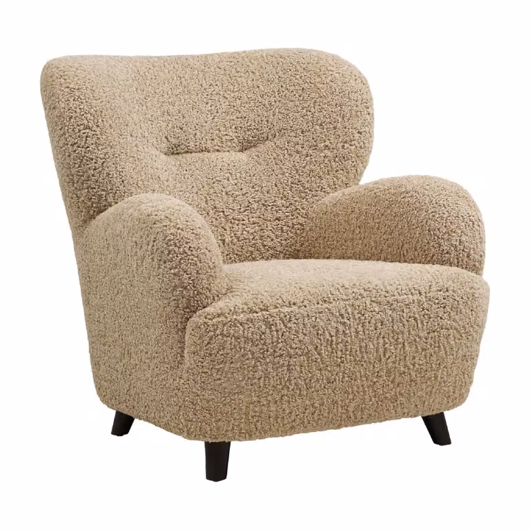 Nest of Nora Lounge stoel - Lichtbruin bouclé