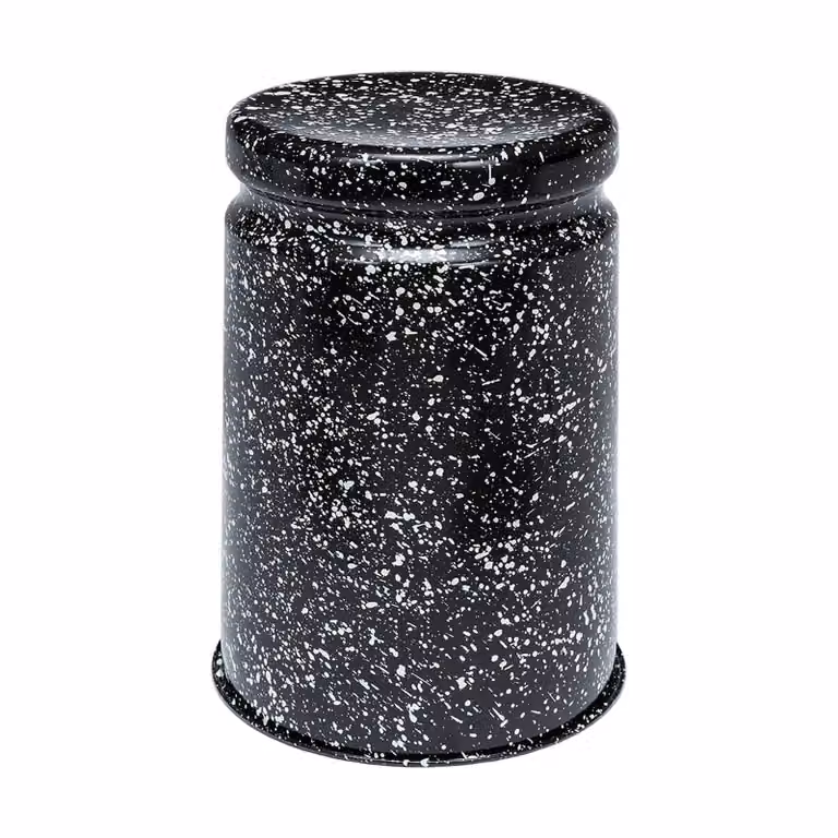 Hem ronde kruk Black-white splatter B: 32 cm, H: 44 cm