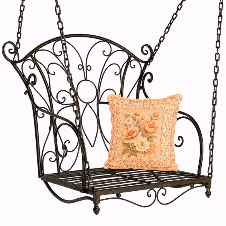 DanDiBo Vintage Hangstoel van Metaal voor in de Tuin of op het Terras