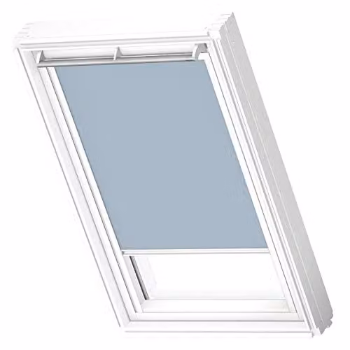 VELUX Verduisterend Rolgordijn DKL met Witte Geleiders, U08, Lichtblauw