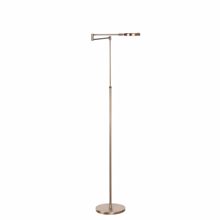 Highlight Klassieke vloerstaande leeslamp Sun in koper en brons