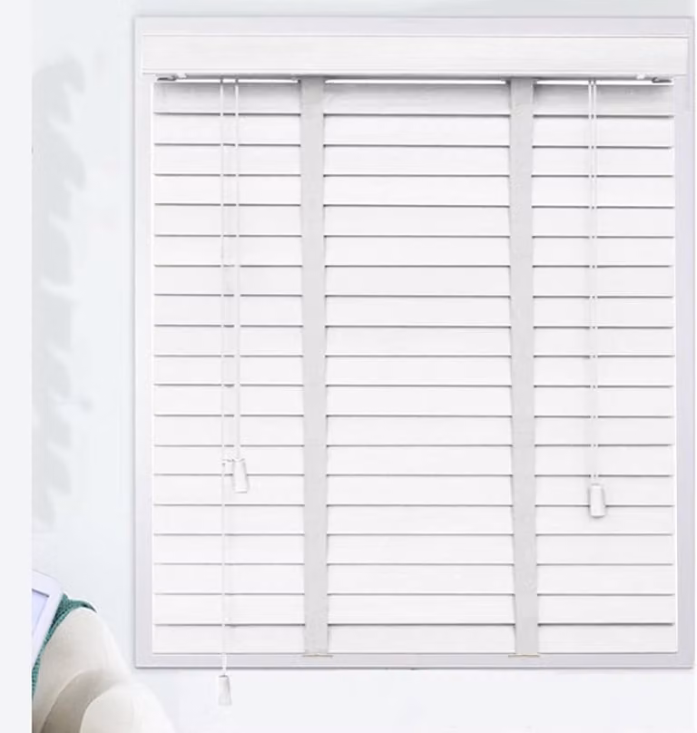 Houten Jaloezieën Wit - Horizontale Blinds van Natuurlijk Lindenhout - 70 x 130 cm
