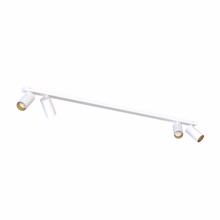 Lyora Opbouwspot Mono wit met goud - verstelbaar en vervangbare lamp