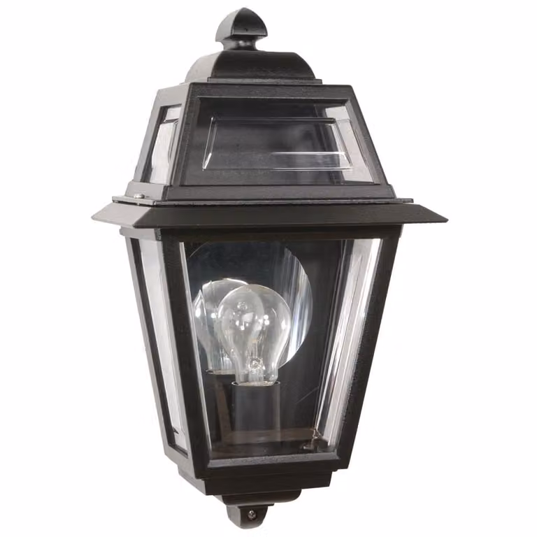 Klassieke Franssen Perla buitenlamp - Zwart aluminium - Wandmontage