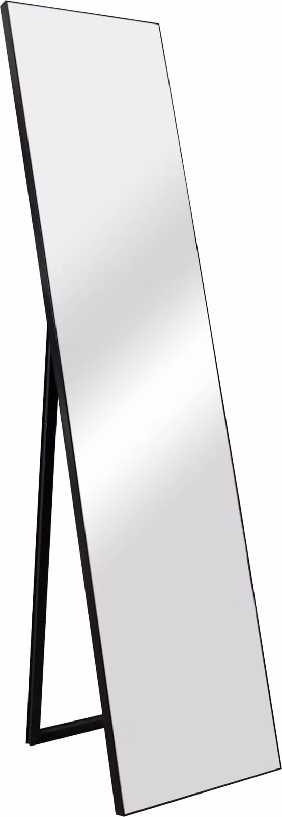 en.casa Spiegelsysteem Barletta Zwarte Staande Make-upspiegel, Kantelbaar en Verstelbaar, B: 150 cm, D: 35 cm