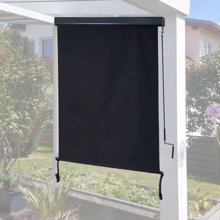 Mendler Verticale zonwering HWC-F42, zwarte markies met UV-bescherming 50, B/D/H: 100 x 250 cm