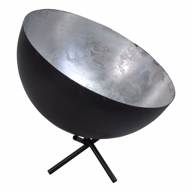 Masterlight Industria 30 Uplighter tafellamp in zilver en zwart metaal