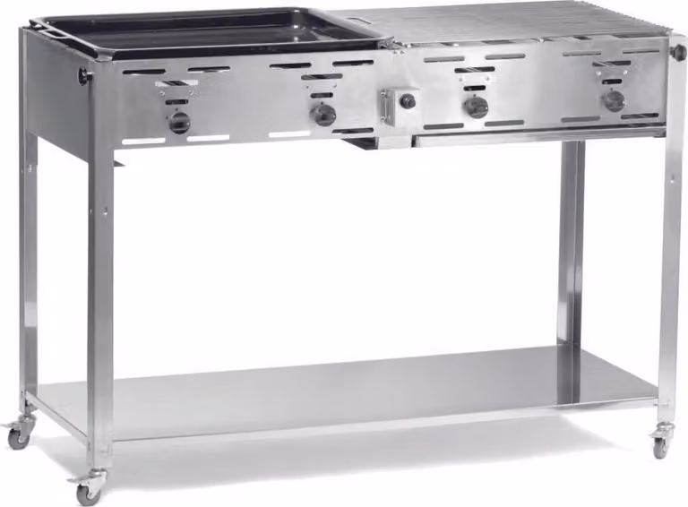 Hendi Grill-Master Quattro gasbarbecue met RVS frame en vier instelbare branders