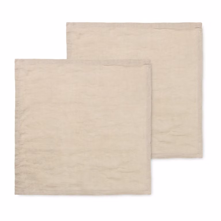 Ferm Living linnen servetten 2-pack beige