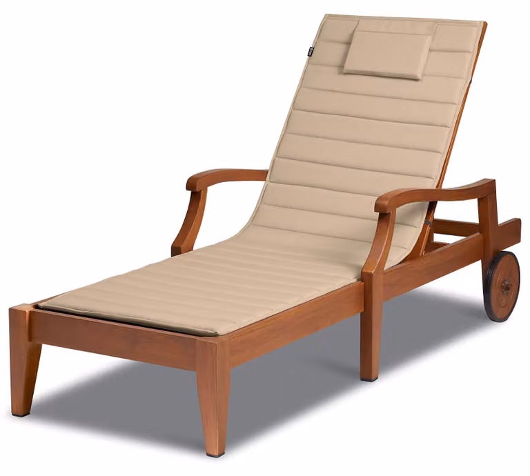 Classic Accessories Storigami waterbestendig chaise longue kussen, antiek beige, 182 x 50 cm