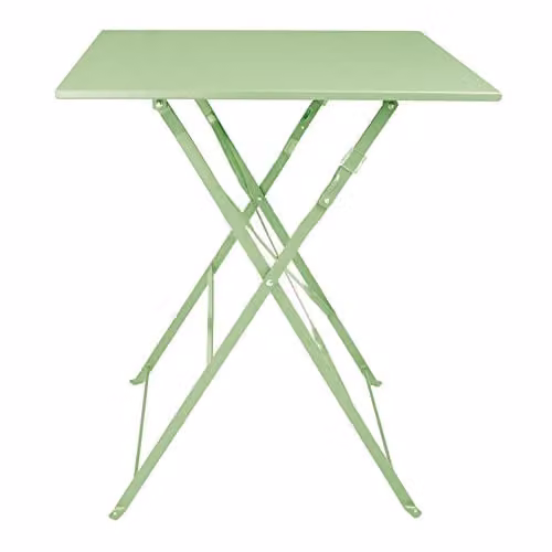 Bolero Stalen Klaptafel Lichtgroen B: 60 cm, D: 60 cm, H: 71 cm