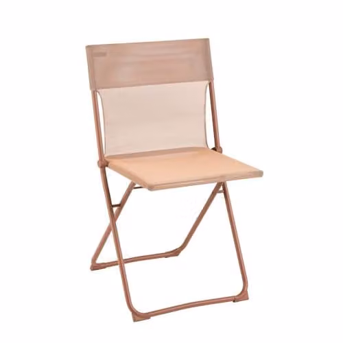 Lafuma Balcony Stoel in Bruin met Aluminium Frame en Textilene Zitting