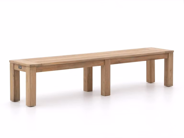 ROUGH Furniture Picknickbank voor 3 personen van Teakhout in Old Teak kleur