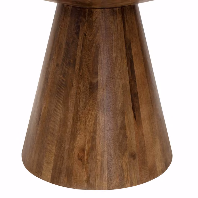 Kick eettafel Joe - Rond - 140 cm - Mangohout - Bruin