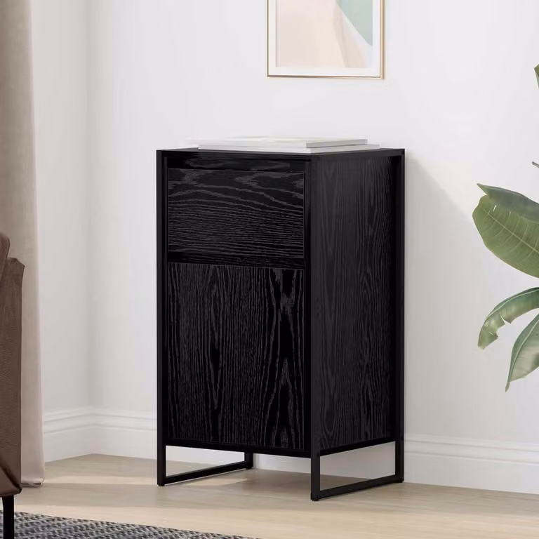 Industrieel Dressoir met Stalen Frame voor de Woonkamer B: 81 cm, D: 36 cm, H: 150.5 cm