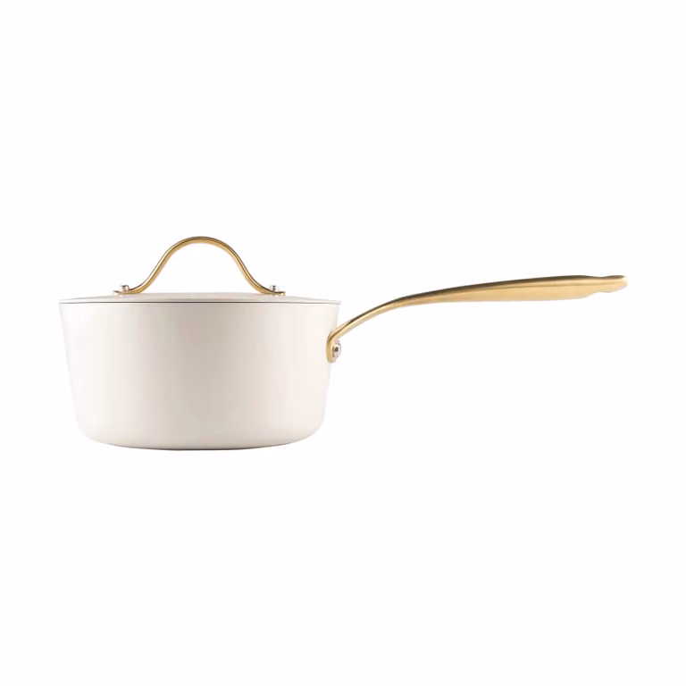 Heirol Royal Pearl sauspan met deksel Ø18 cm Wit-goud
