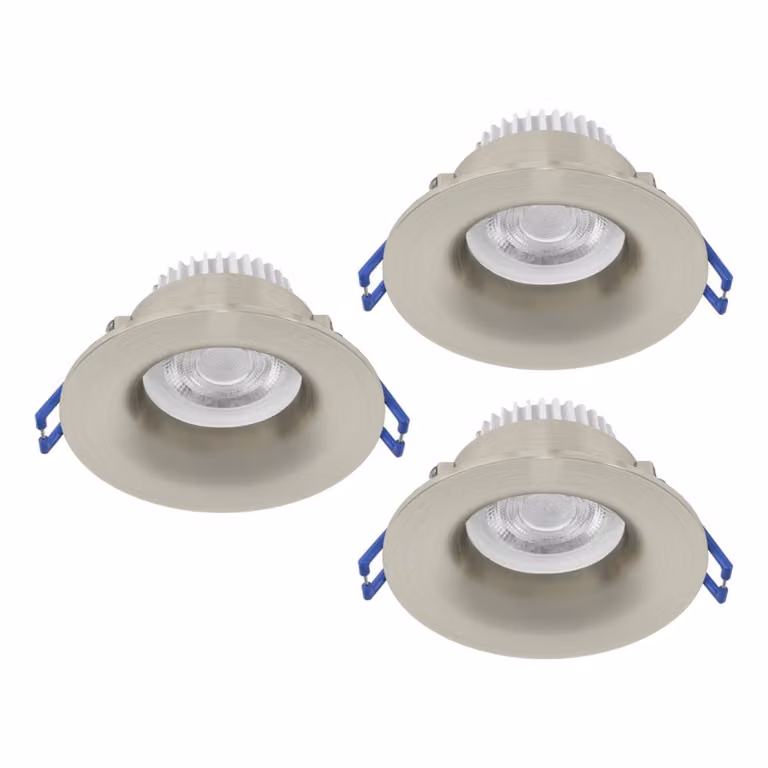 Eglo Salabate Set van 3 ronde inbouwspots zilver, IP65, Ø 8,8 cm