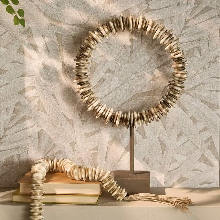 Rivièra Maison Ornament Java Abstract Modern - Beige - Hoogte: 52 cm