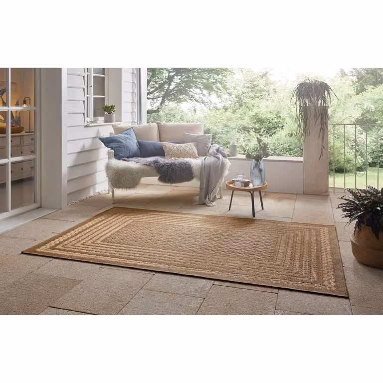 Hanse Home Limonero binnen- en buitenkleed, bruin/zand, polypropyleen, B/D: 160 x 230 cm