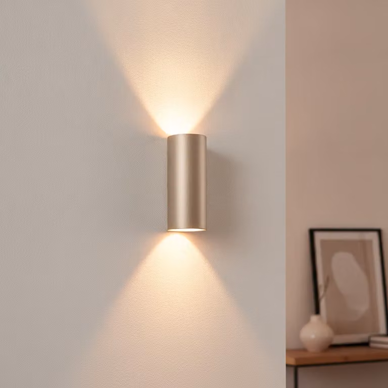 Artdelight Wandlamp Brody 2 lichts design goud/messing Hoogte: 18 cm