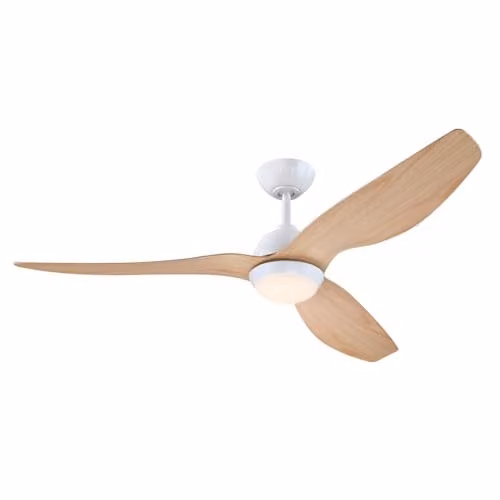 Westinghouse Lighting 7316140 Magnolia Moderne matwitte plafondventilator met LED en afstandsbediening, 132 cm
