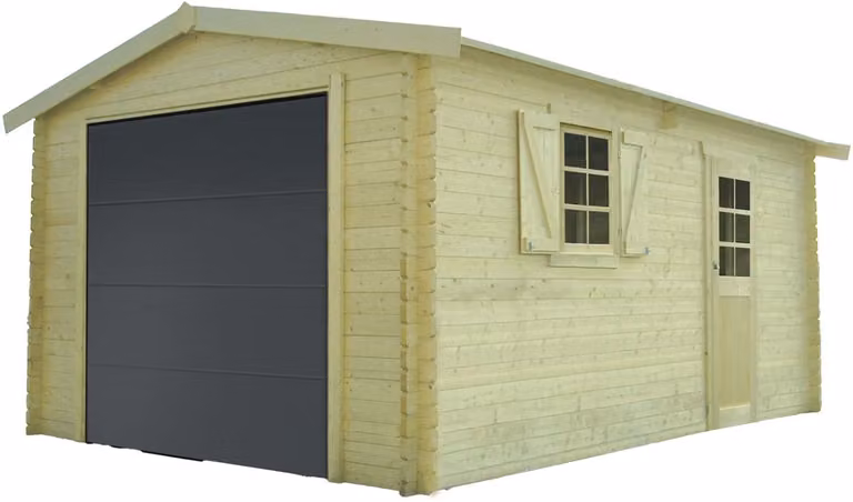 Garage van geautoclaveerd hout S8946-1