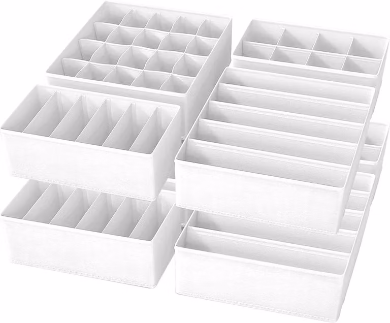 Thijox Set van 8 Ondergoed Organizers - Opvouwbare Opbergdozen voor Laden en Kledingkast