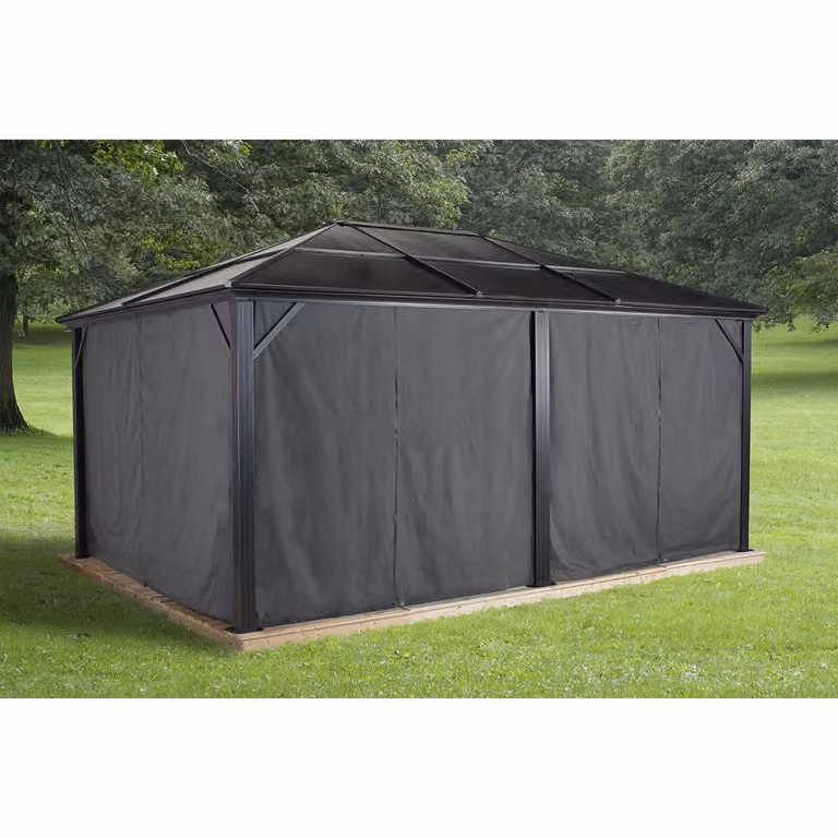 Sojag gordijnset voor model Meridien, donkergrijs, polyester, 12x16