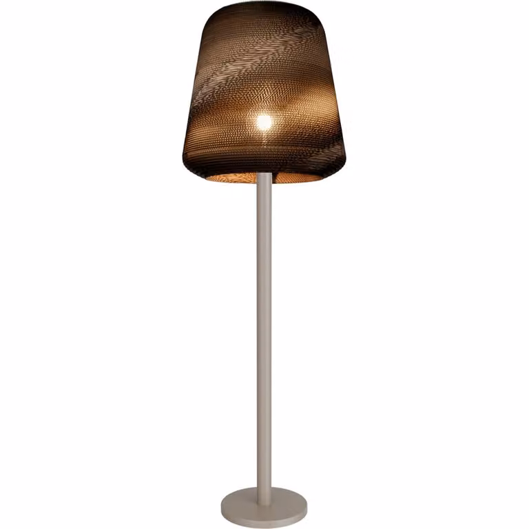 Masterlight Carta Moody Zand Vloerlamp met Think Paper Kap Ø 54cm