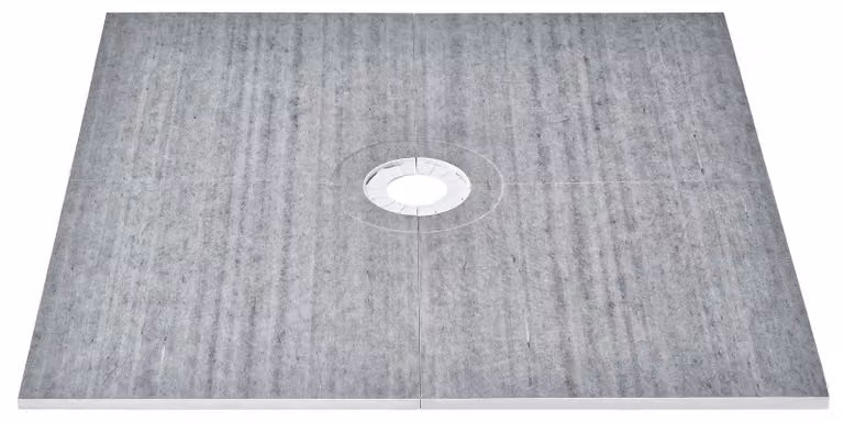 Dripio Douchepaneelset met centrale afvoer en EPS-isolatie, 1828 x 1828 mm