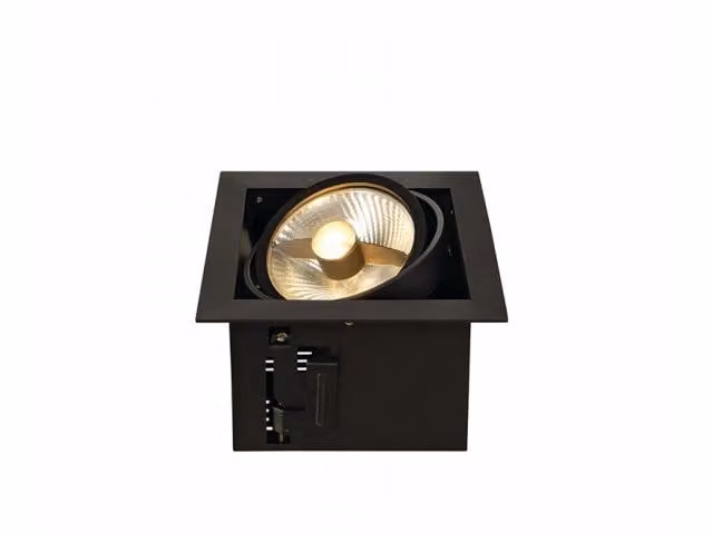 SLV Kadux 1 Inbouwspot zwart met GU10 fitting